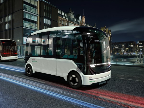 Impression of the autonomous driving shuttle vehicle